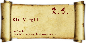 Kis Virgil névjegykártya